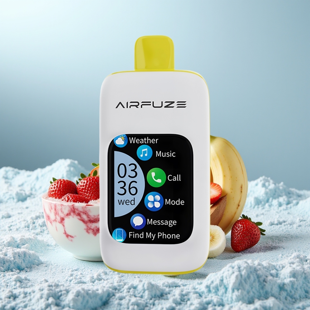 AirFuze Smart 30000 Puffs Disposable Pod Jordbær Banan 900mAh Type-C