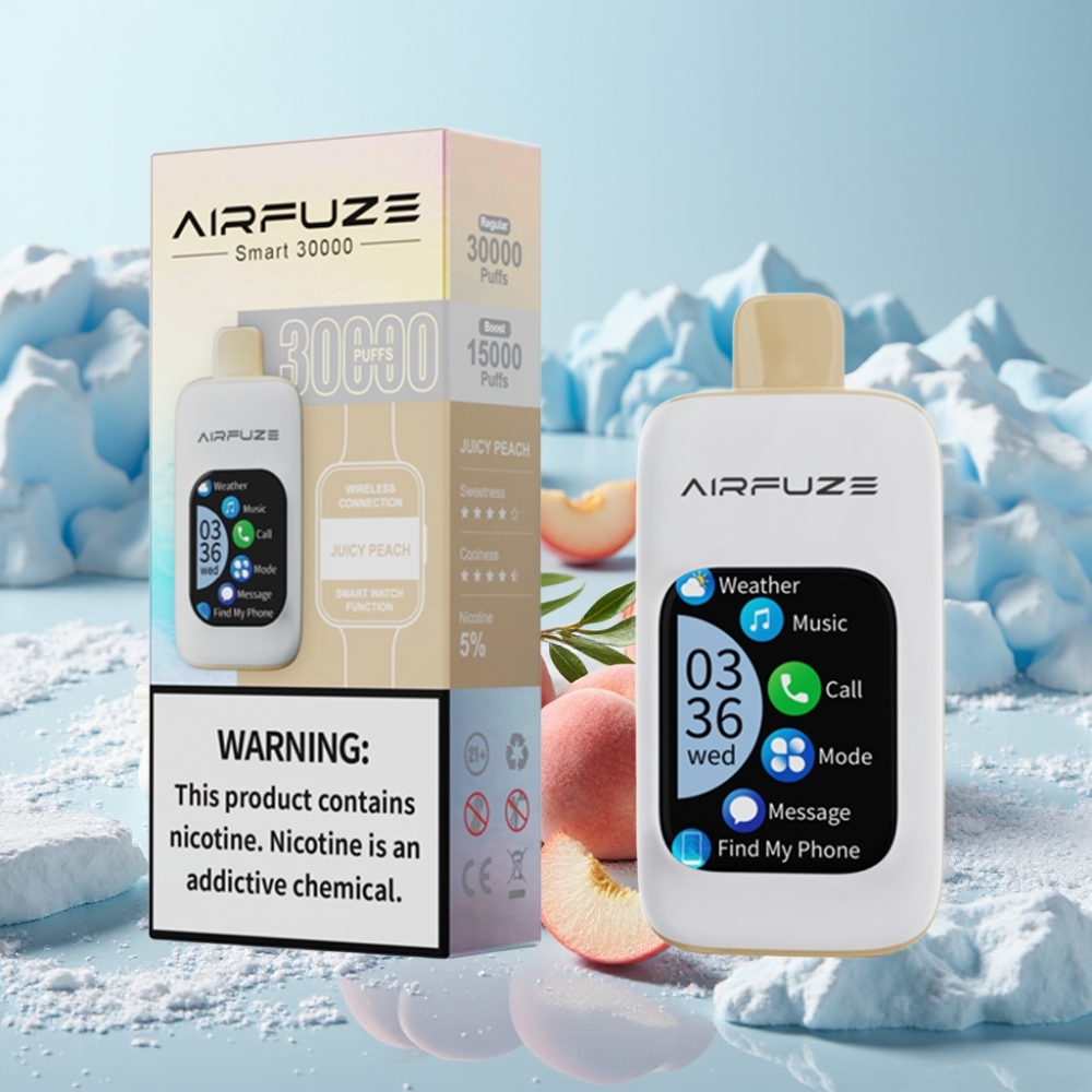 AirFuze Smart 30000 Puffs Disposable Pod Saftig Fersken, 900mAh, 5% nikotin