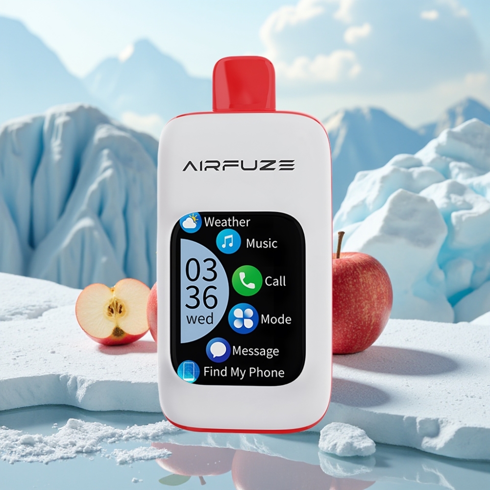 AirFuze Smart 30000 Puffs Disposable Pod Tredobbel Æble, 5% nikotin