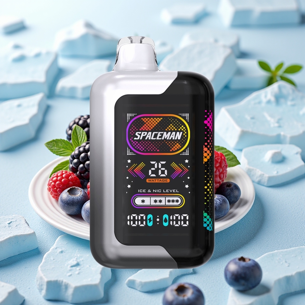 SMOK SPACEMAN SP40000 Zero Nicotine Disposable Brombær Razz 20ml 1000mAh