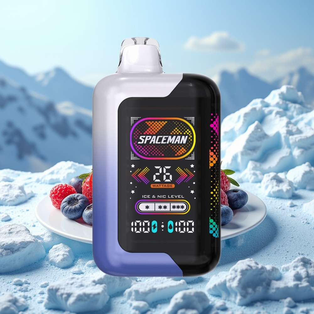 SMOK SPACEMAN SP40000 Zero Nikotin Disposable - Blå Hindbær Is - 20ml / 1000mAh
